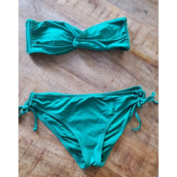 Mossimo Kelly Green Bandeau Bikini - Picture 2 of 7